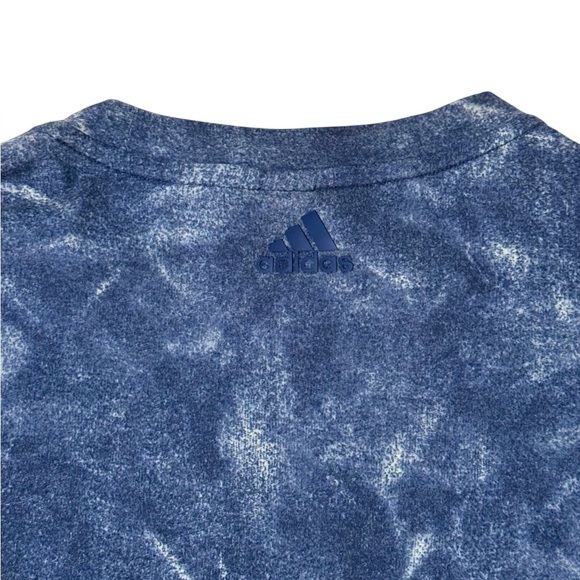 Adidas Women's Blue Tie-Dye Short Sleeve Tee - Picture 6 of 8